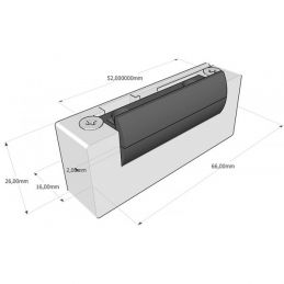 Mini yala electromagnetica incastrabila reversibila, ajustabila - DORCAS-99N512F