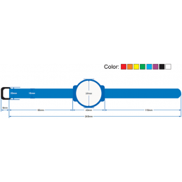 Bratara albastra din velcro, RFID TK4100(125 KHz) - One Plus Card Technology BR-013-Albastra